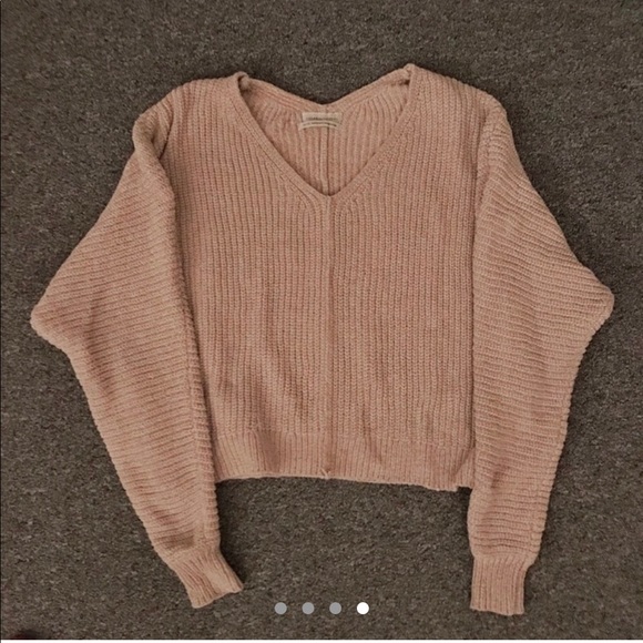 Urban Outfitters V Neck Oversize Chenille Sweater - Picture 3 of 3
